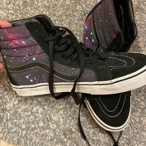 Galaxy High Top Vans 9.5 Womens SK8- Hi